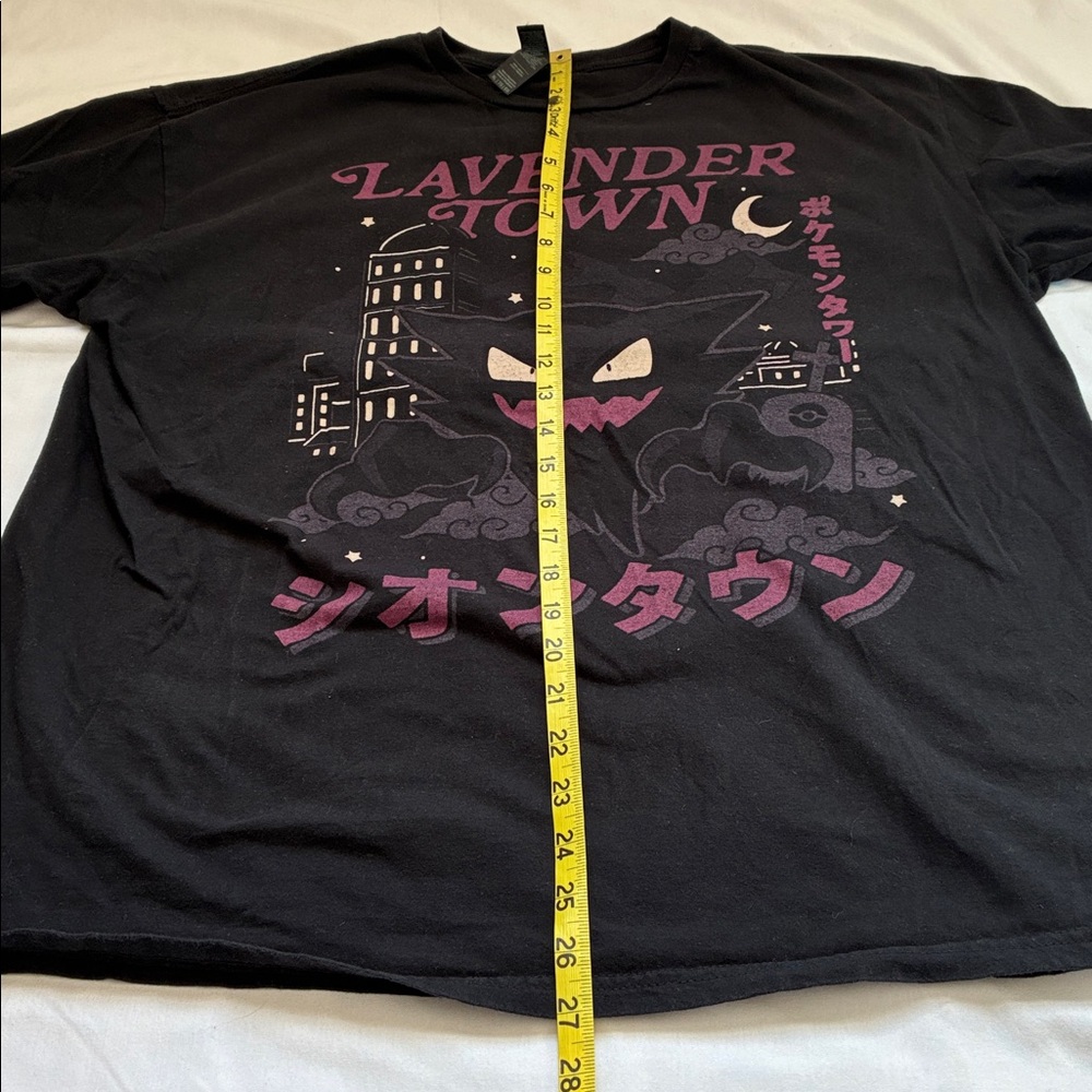 Black Short Sleeve T-Shirt Pokemon Lavender Town Haunter Ghost Size XL - Picture 6 of 7